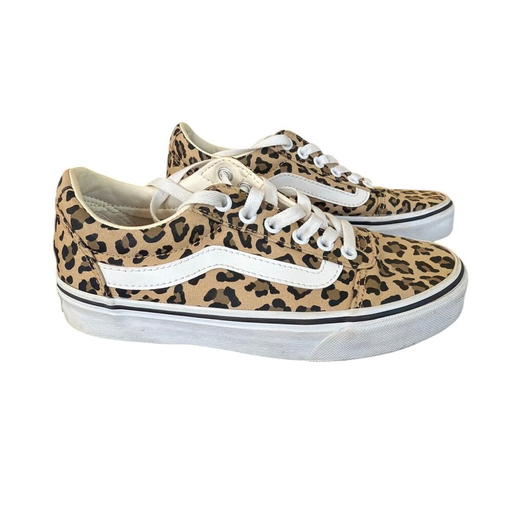 Vans Off the Wall Leopard Print Womens Size 6 Ward Sneaker Skate Shoe Streetwear